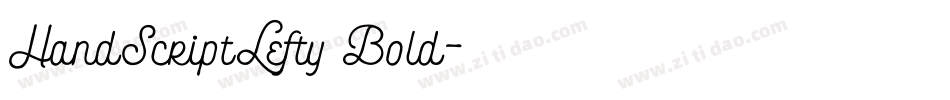 HandScriptLefty Bold字体转换